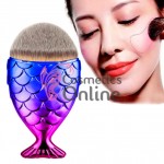 Pensula de make-up S Pink-Blue coada de peste, Powder Brush Pensula de make-up S Pink-Blue coada de peste, Powder Brush